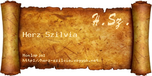 Herz Szilvia névjegykártya