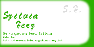 szilvia herz business card